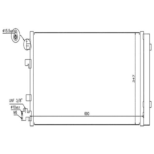 STELLOX 10-45673-SX (1045673_SX / 921000005R / 921100001R) радиатор кондиционера\ Renault (Рено) Megane (Меган) III 1.6-2.0i / 1.5-2.0dci 08