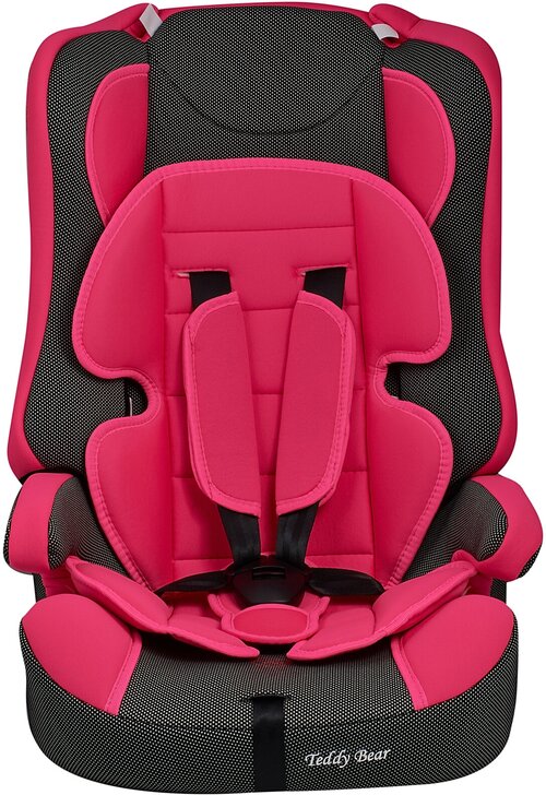 Автокресло группа 1/2/3 9-36 кг Teddy Bear 513 RF PINK+BLACK DOT