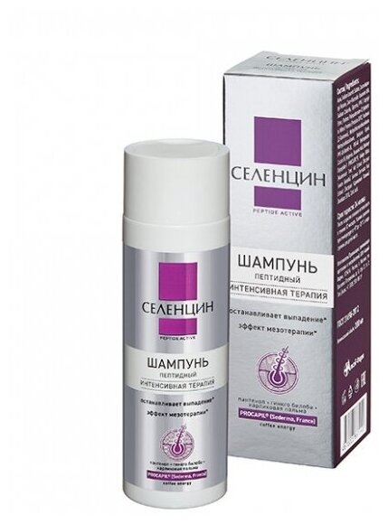 Селенцин шампунь укр. пептид. PEPTIDE ACTIVE интен. терап.200мл