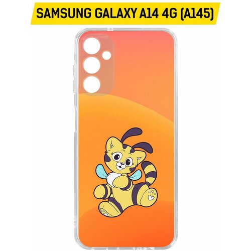 Чехол-накладка Krutoff Clear Case Хаги Ваги - Кошка-Пчёлка для Samsung Galaxy A14 4G (A145) чехол накладка krutoff soft case хаги ваги кошка пчёлка для samsung galaxy a14 4g a145 черный