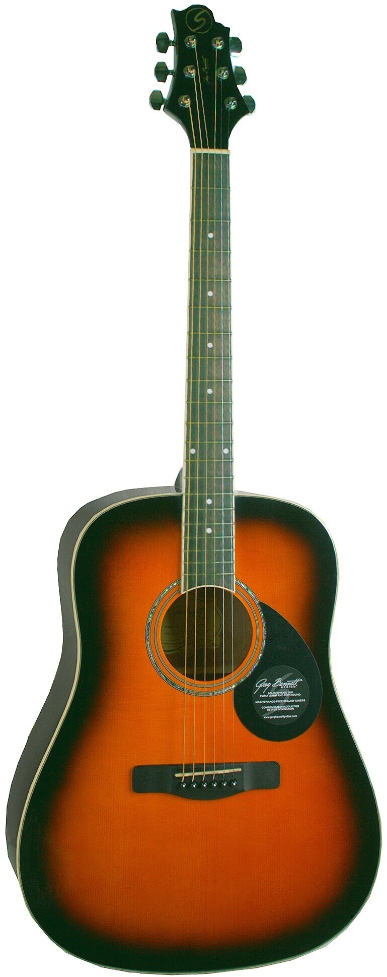 GREG BENNETT GD100S/VS акустическая гитара, дредноут, цвет скрипичный санбёрст