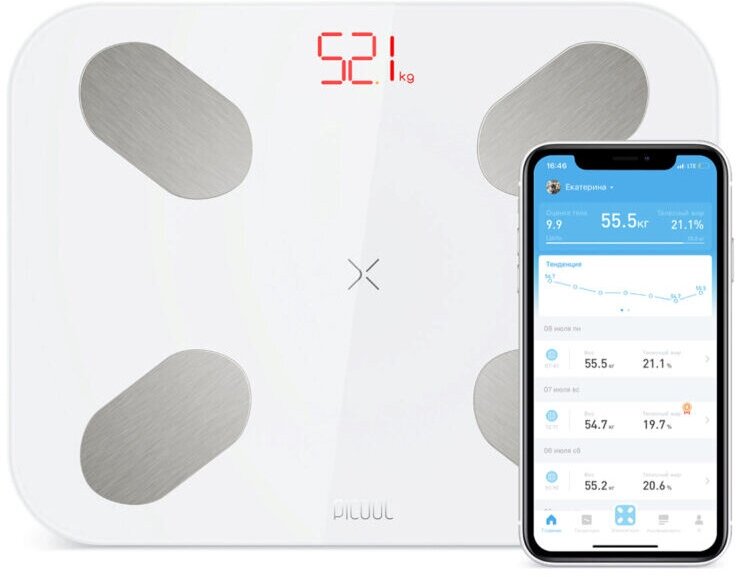 Умные диагностические весы Picooc S1 Pro V2 белые