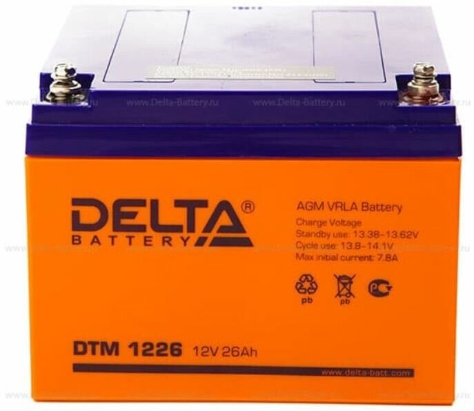 Аккумуляторная батарея для ИБП Delta DTM , 12V, 26Ah - фото №5