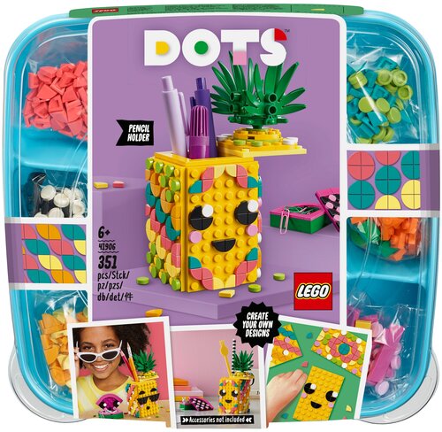 Конструктор LEGO DOTS 41906 Подставка для карандашей Ананас, 351 дет.