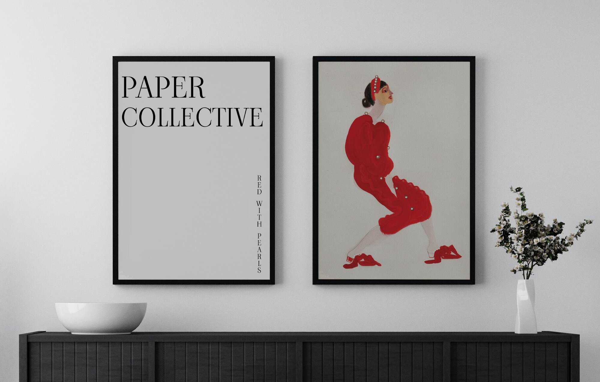 Набор плакатов "Paper Collective" / Формат А3+ / 2 шт. (33х48 см) / Набор интерьерных постеров