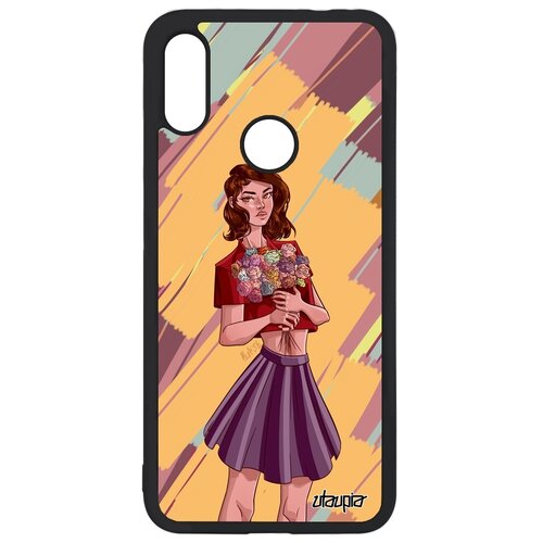 фото Чехол для телефонов redmi note 7, "девушка и цветы" манга портрет utaupia
