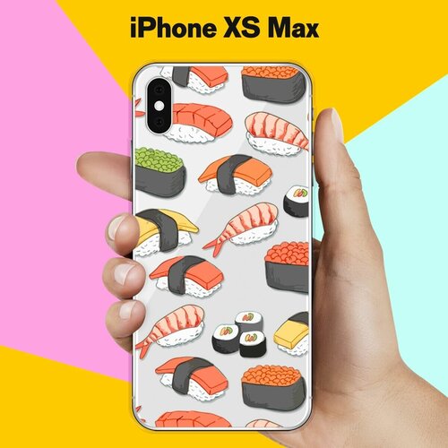 Силиконовый чехол Суши на Apple iPhone Xs Max лис и суши 1272059 xs белый