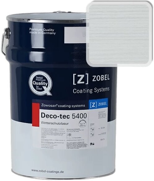 Лак фасадный ZOBEL Deco-tec 5400 Weiss белый шелковисто-матовый 1л