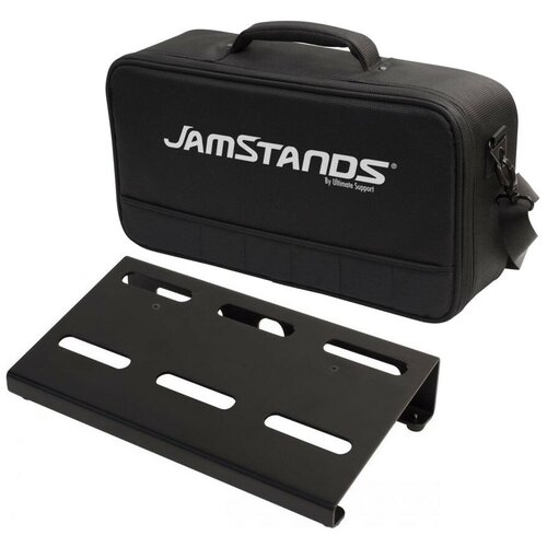 JamStands JS-PB200 компактный педалборд с мягким кейсом и зажимом для БП, вес 1,6 кг, черный