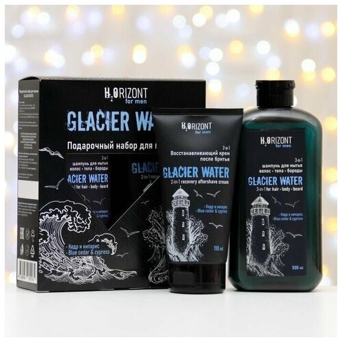 Подарочный набор мужской шампунь для волос-тела-бороды500млкрем после бритья 150мл 910₽