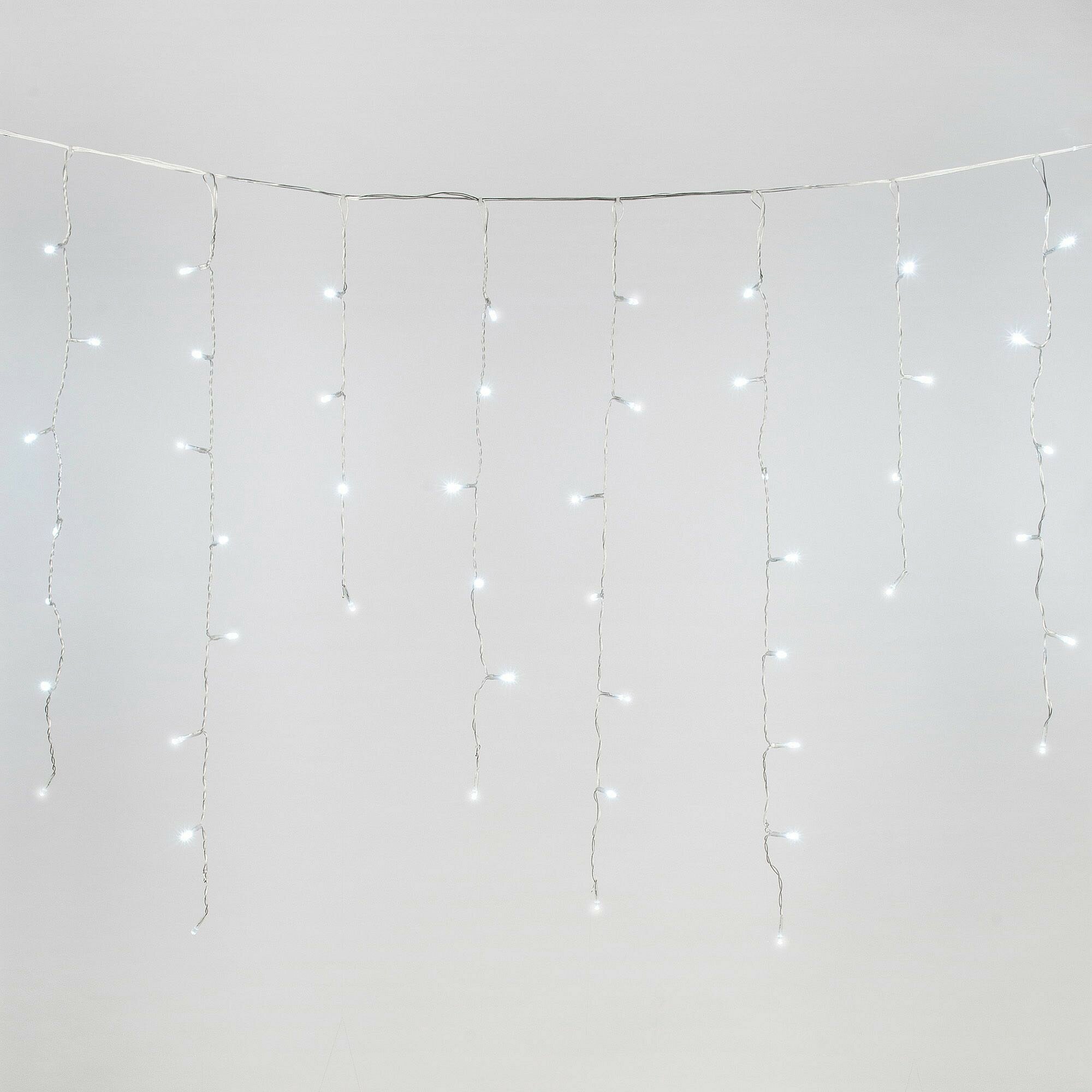 Гирлянда светодиодная влагозащищенная бахрома Uniel электрическая 20 м 480 LED белый свет - фото №3