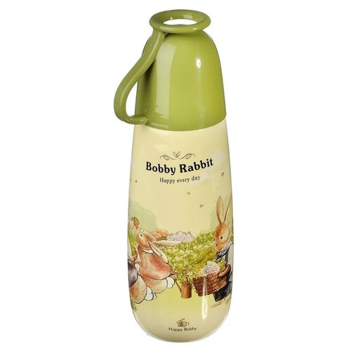 Бутылка для безалкогольных напитков Хуанъянь Ваньфэн Пластик Фэктори Зайчата 650 мл пластик зеленый