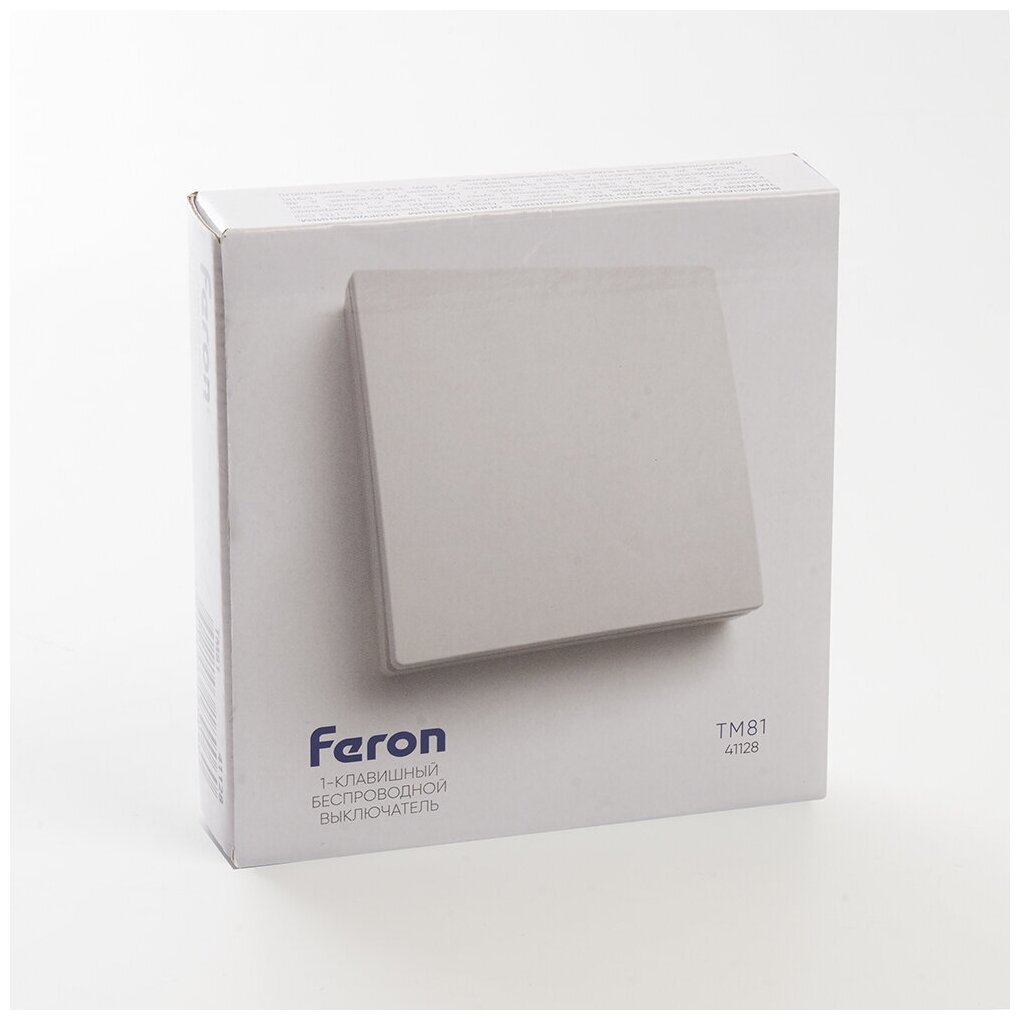 Выключатель беспроводной FERON TM81 SMART, 230V, 500W, одноклавишный, белый 41128 - фото №8