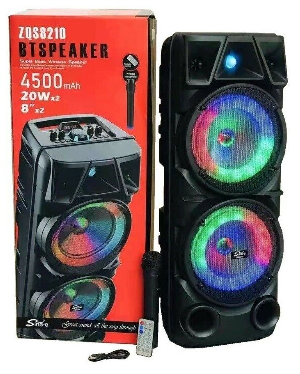 Портативная колонка BT Speaker ZQS8210 с микрофоном и пультом