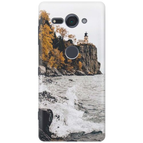 фото Cиликоновый чехол на sony xperia xz2 compact / сони иксперия икс зет 2 компакт с принтом "северный маяк" gosso