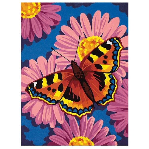фото Dimensions 91341 цветы и бабочки раскраска по номерам 23 x 30 см