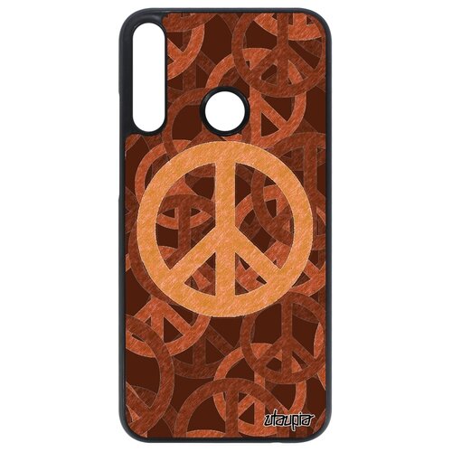 фото Чехол на мобильный p40 lite e, "peace and love" пацифизм мандала utaupia