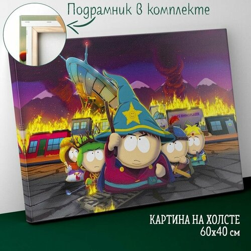 Большая картина интерьерная постер на холсте на стену 60 на 40 см South Park Южный Парк