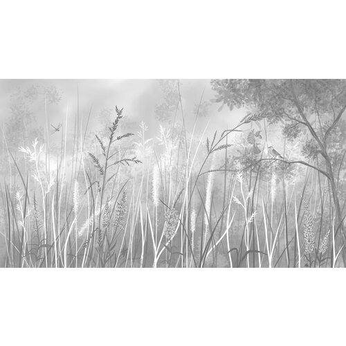 Фотообои Каменный лист Лесной пейзаж серый (в2750 мм х ш5500 мм) фотообои каменный лист летний сад темный в2750 мм х ш5500 мм