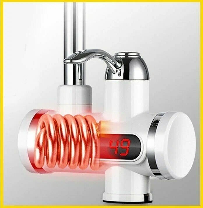 Водонагреватель проточный электрический, кран-водонагреватель с душем - фотография № 3