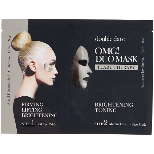 Купить Double Dare OMG! Двухкомпонентный комплекс для лица Duo Mask Pearl Therapy (маска + патчи)