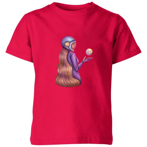 мужская футболка девушка в космосе без фона s белый Футболка Us Basic, размер 4, розовый