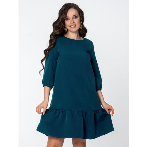 фото Платье with street, размер 56, зеленый