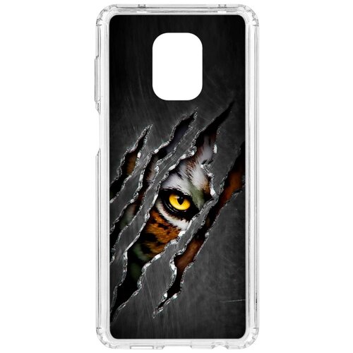 фото Чехол на xiaomi redmi note 9 pro kruche print тигриный глаз