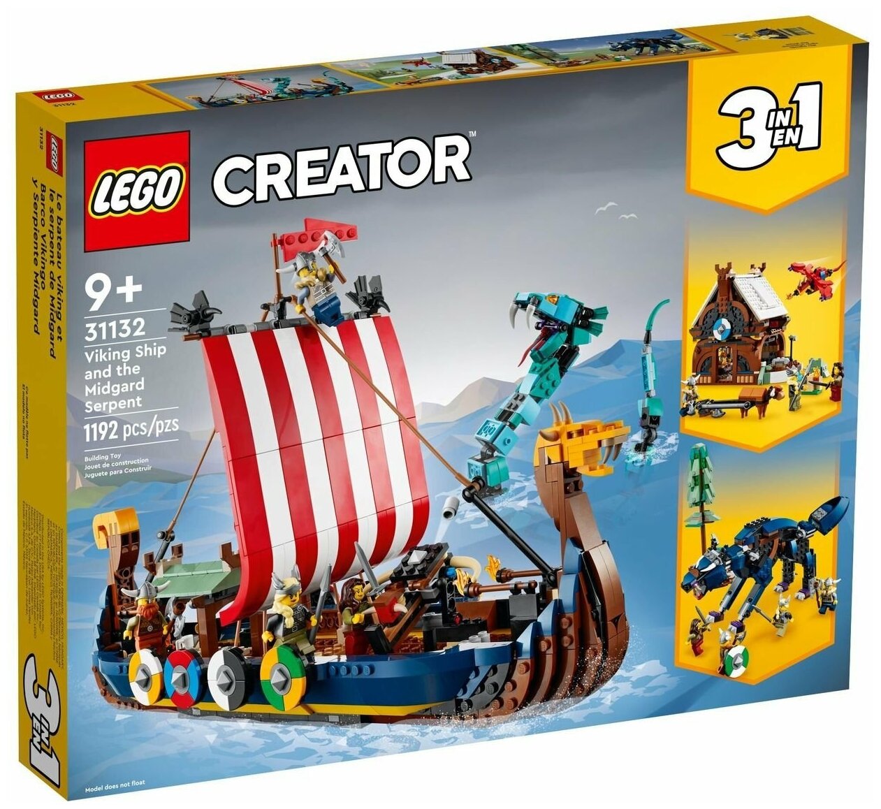 Конструктор Lego Creator Viking Ship and the Midgard Serpent пластик (31132)