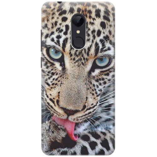 фото Cиликоновый чехол на xiaomi redmi 5 / сяоми редми 5 с принтом "леопард" gosso