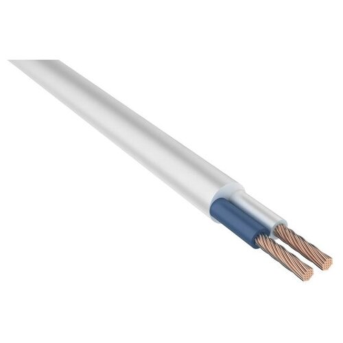 фото Провод пвс 2х1.5 кв. мм rexant гост белый 5 м катушка