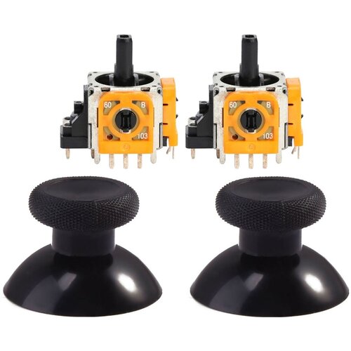 2 Стика 3d analog 2 грибка для геймпада джойстика Xbox One S X Series S X Оранжевый 3д Аналог - Стик ремонт 701₽