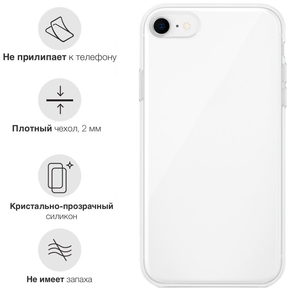 Прозрачный силиконовый чехол MustHaveCase для iPhone 7/8/SE2020 How to be a bad Bitch для Айфон 7/8/СЕ2020 Противоударный