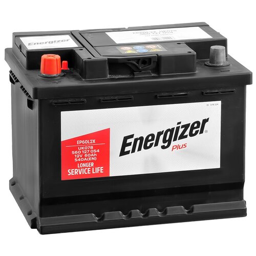 Аккумулятор автомобильный ENERGIZER Plus 60Ач 540A [560 127 054 ep60l2x]