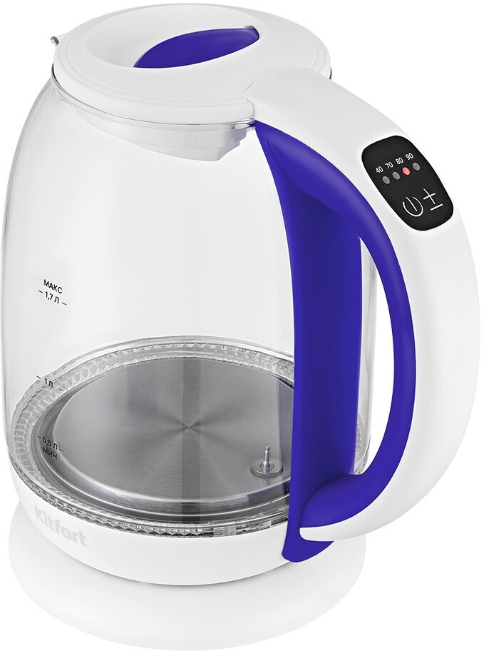 Чайник Kitfort KT-6140-1 бело-фиолетовый