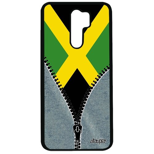 фото Чехол на redmi 9, "флаг ямайки на молнии" патриот государственный utaupia