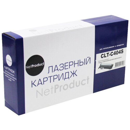 Картридж NetProduct N-CLT-C404S, 1000 стр, голубой чип samsung xpress c430 480 clt c404s master cyan 1k