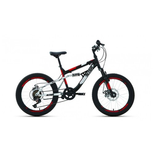 ALTAIR Подростковый горный MTB велосипед ALTAIR MTB FS 20 Disc черныйкрасный 14 рама 19640₽