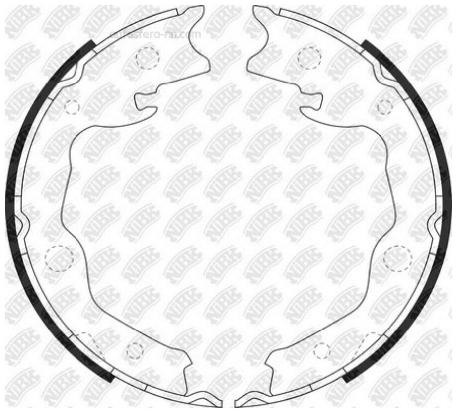 Барабанные тормозные колодки задние NIBK FN0621 (4 )