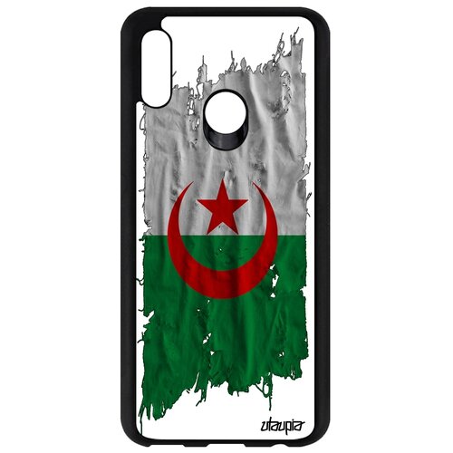 фото Чехол для телефона honor 10 lite, "флаг алжира на ткани" государственный патриот utaupia