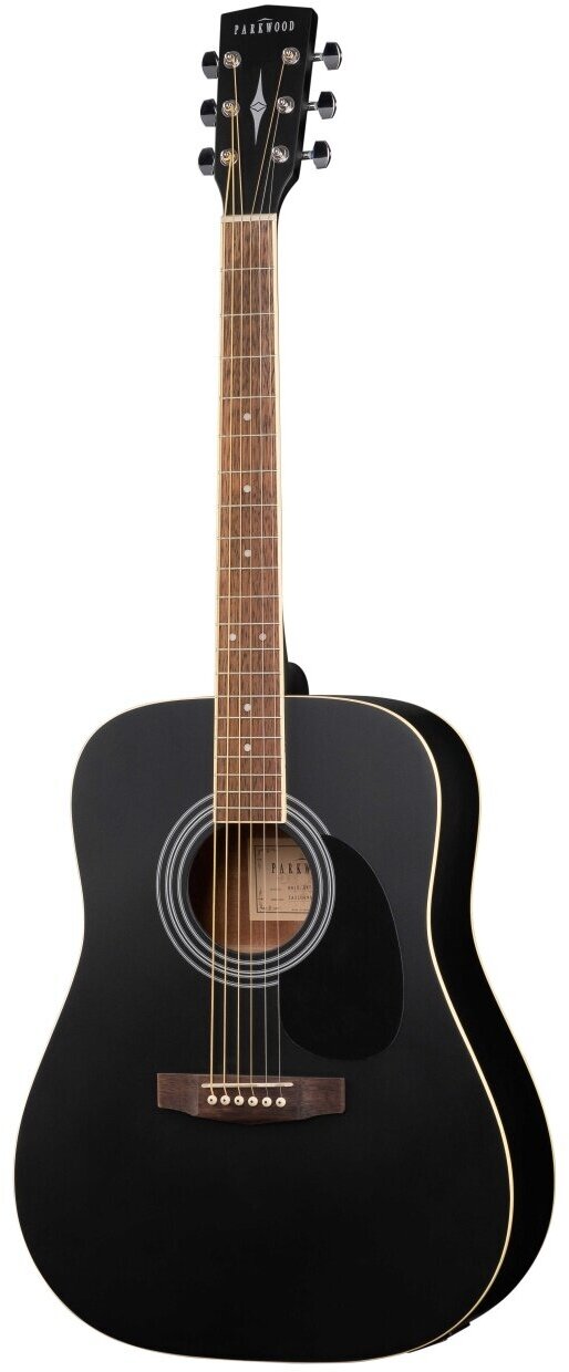 W81E-WBAG-BKS Электро-акустическая гитара, черная, с чехлом. Parkwood