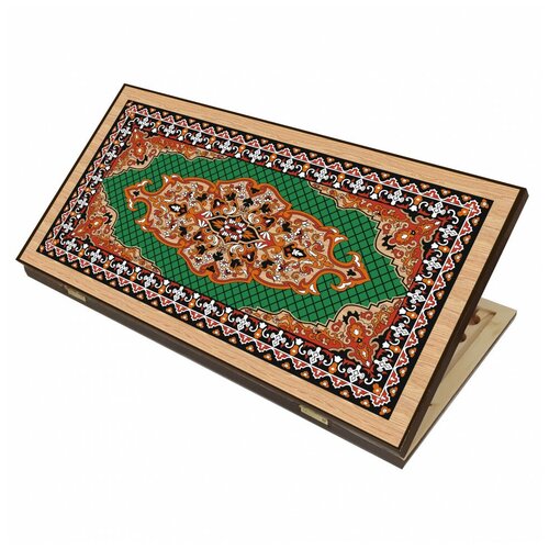 Нарды + Шашки Сирия Зеленые большие (Россия, дерево, 60 см), Partida