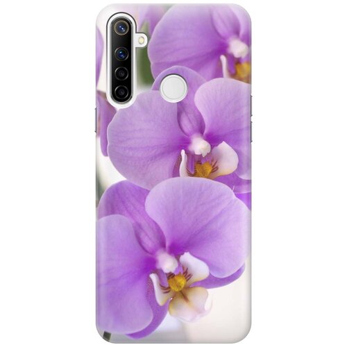 фото Cиликоновый чехол на realme 5 / 6i / c3 / рилми 5 / 6 ай / с3 с принтом "сиреневые орхидеи" gosso