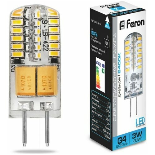 Светодиодная лампа FERON 3W 12V G4 6400K, LB-422 25533