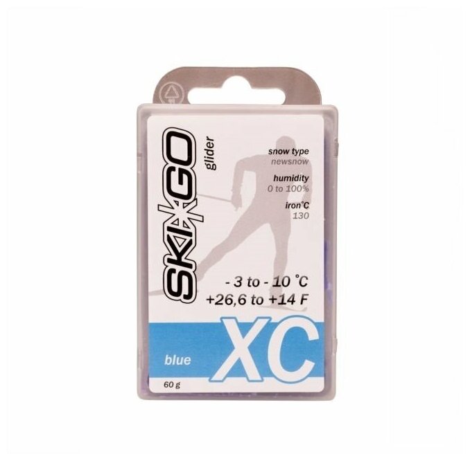 Парафин SkiGo XC Blue -3/-10, 60 г