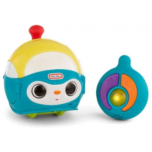 Робот Little Tikes вращающийся, голубой/белый/желтый каталка игрушка little tikes lil ocean explorers push n glow fish 639739 оранжевый