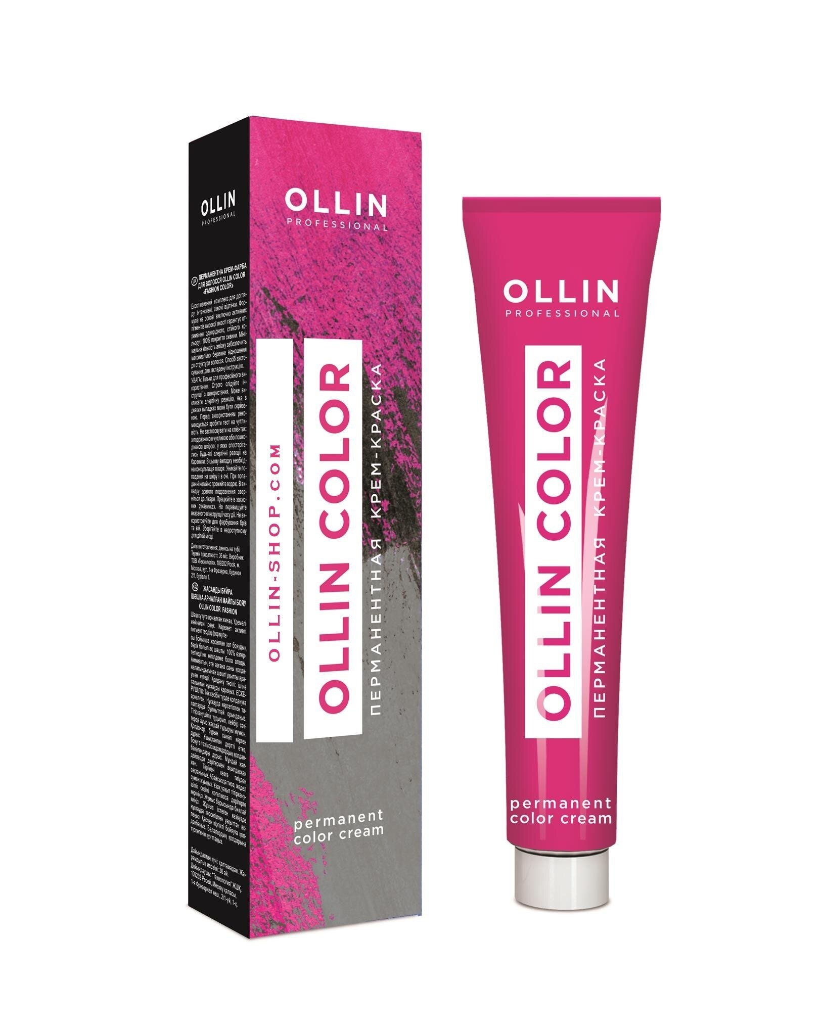 OLLIN Professional Color перманентная крем-краска для волос, 2/0 черный, 100 мл