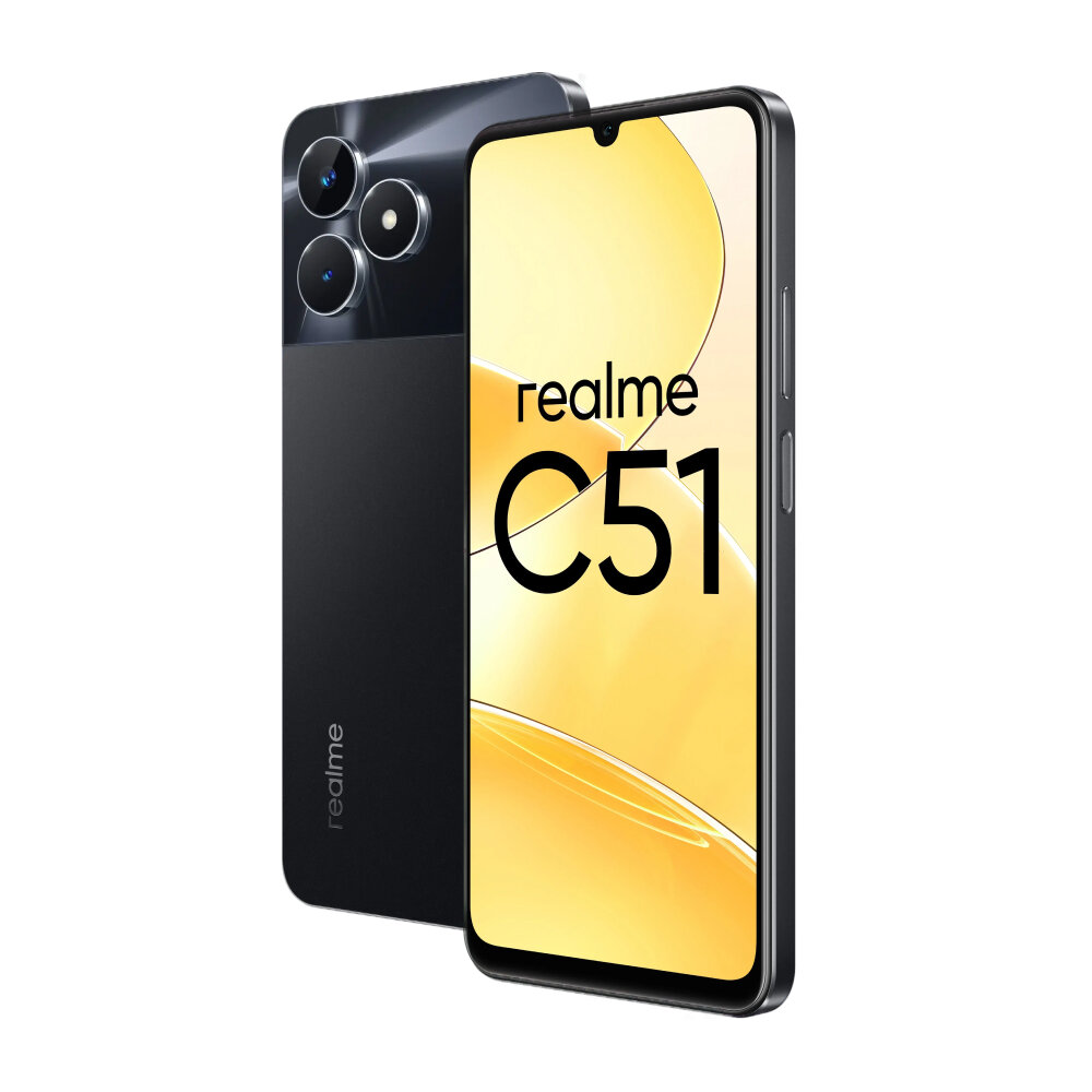 Смартфон realme С51 4+128 ГБ RMX3830, черный