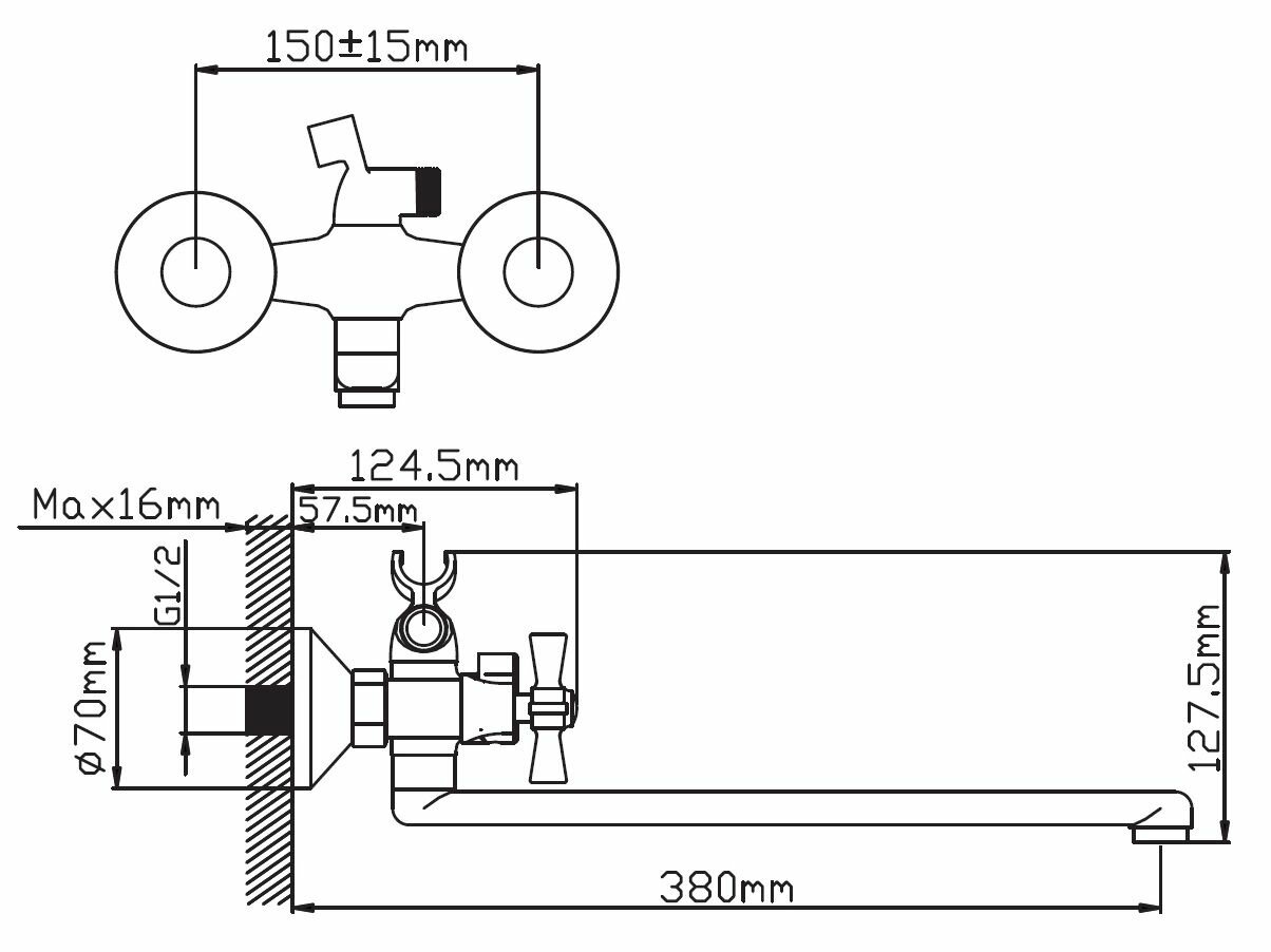 Смеситель универсальный Potato P23315 серый - фотография № 3