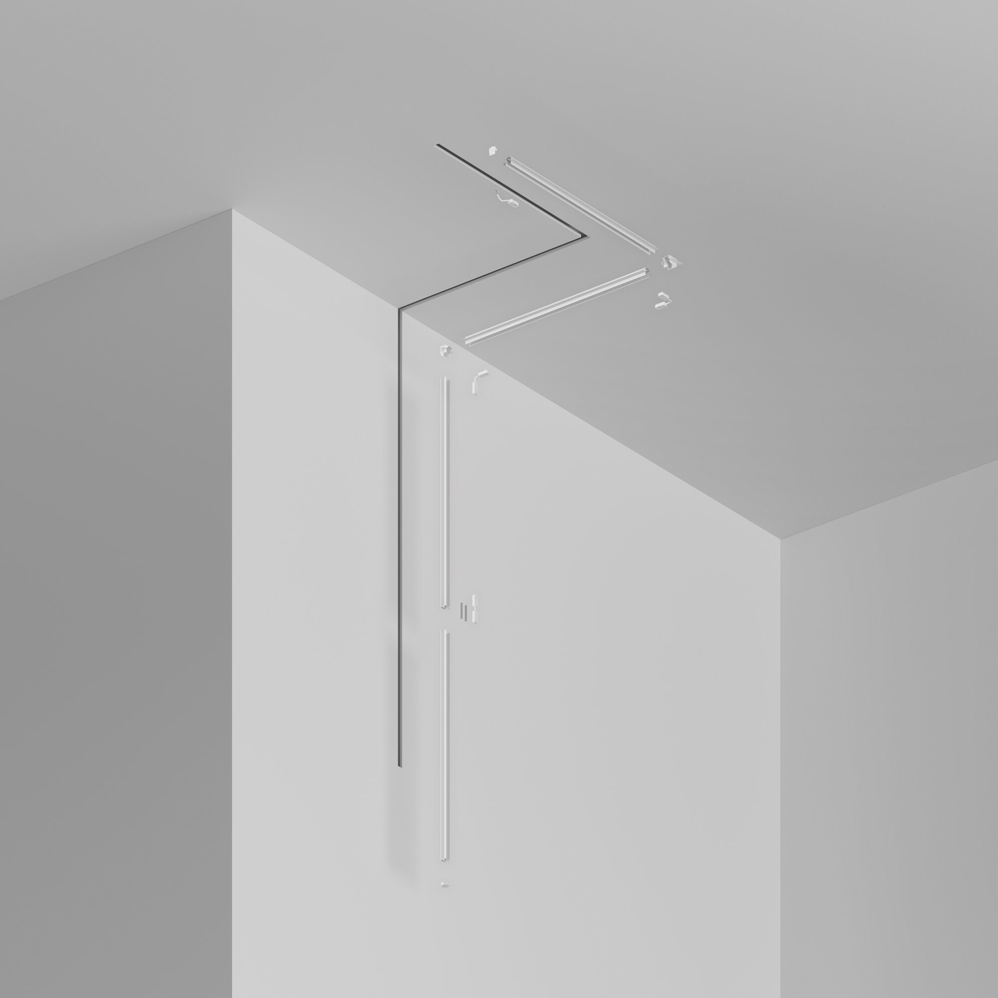 Шинопровод 2м Radity встраиваемый белый, TRA084MP-12W Technical - фото №5